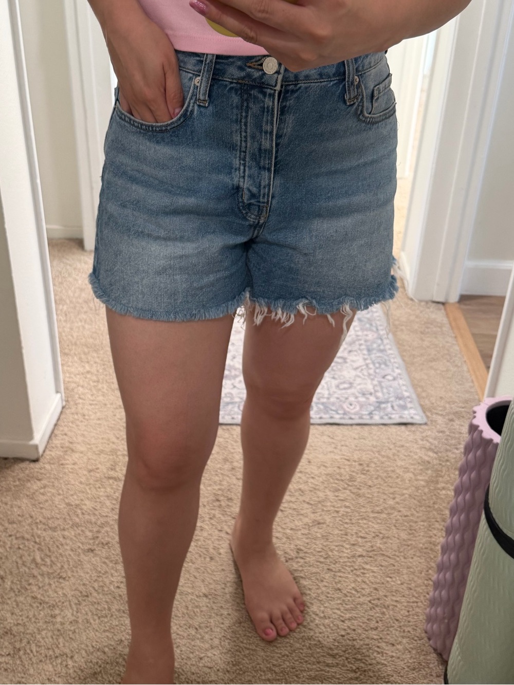 100% cotton Forever 21 high waisted jeans denim shorts 28